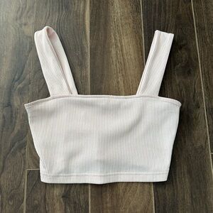 H&M Barbie Pink Fitted Crop Tank Top